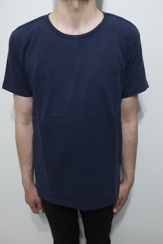 Santa Dmctekstil Erkek Tshirt-071 Düz Spor Kesim Dar Kalıp Bisiklet Yaka Basic T-shirt Açık Lacivert