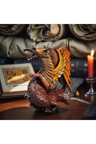 Alevle Mühürlü Nöbetçi - Ejderha Nefes Alan Ateş Heykeli, El