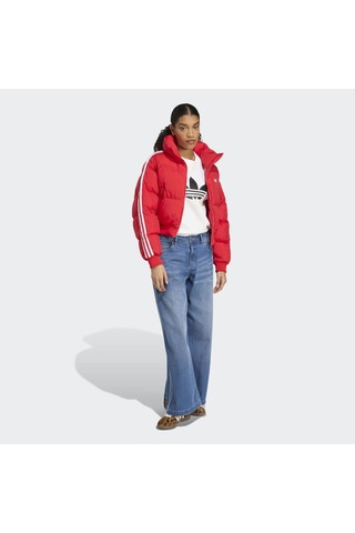 Adidas Jx2966 Cropped Puff Kadın Mont Kırmızı