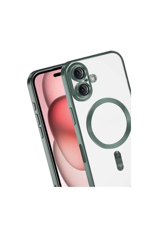 Apple iPhone Uyumlu 17 Kross Magneticsafe Kapak - Koyu Yeşil Çok Renkli