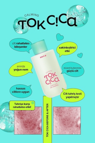 Edıtb EDIT.B Centella ve Heartlef Yatıştırıcı Hassasiyet Karşıtı Nemlendirici Jel Yapıda Esans 50ML