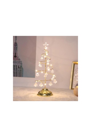Yapay Kristal Elmaslı Led Işıklı Yılbaşı Ağacı Noel Süs Dekor Diğer