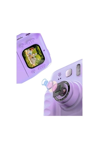 Çocuk Dijital Fotoğraf Makinesi Anında Baskı Ve 4 Rulo Kağıt 5 Kalem
