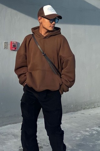 Prtnc Protonic Unisex Kahve Basic Sweatshirt Hoodie Kahverengi