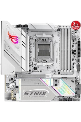 Asus Rog Strıx B850-g Gamıng Wıfı7 Ddr5 Hdmı-dp Typec Pcıe 5.0 Am5 Matx Beyaz
