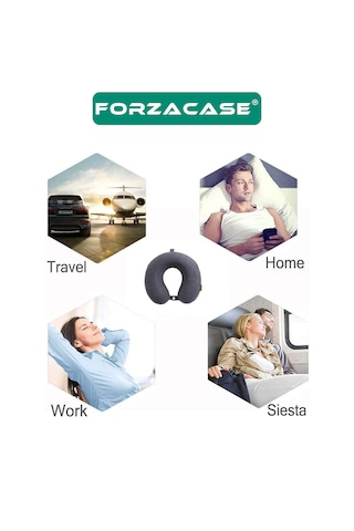 Forzacase Ortopedik Seyahat Yastığı Yolculuk Boyun Yastığı Fc1004