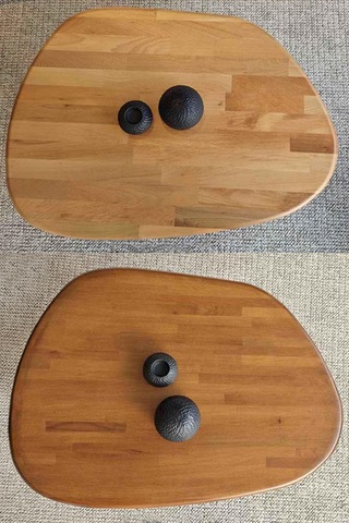 Fawdecor Amorphous 3'lü Zigon Sehpa Seti Naturel