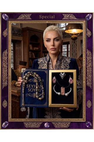 Special Seri Lüks Kitap Kutulu Bakır Takı Seti Ve Tesbih Kombini - Kolye Küpe Özel Tasarım Bileklik Yüzük 5 Parça Gösterişli Otantik Hediyelik - Doğum Günü Yıl Dönümü Sevgililer Günü Şık Hediye - S-00111