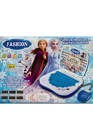 100 Fonksiyonlu Türkçe İngilizce Eğitim Bilgisayarı 2ın1 Set Eğitici Bilgisayar Ve Mouse Laptopu Mavi
