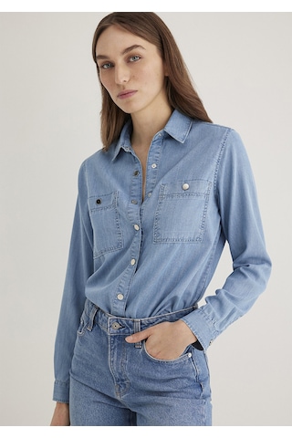 Mavi - Betty Gold Açık Mavi Jean Gömlek 1210818-89159 Açık Mavi