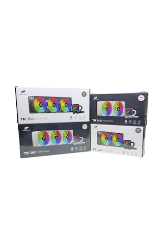 Tr240 Argb Sıvı Soğutucu Dijital Derece Göstergeli İşlemci Soğutucu Fan Beyaz Renk 240 MM