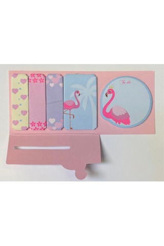 Yapışkanlı Not Kağıdı Set Flamingo Temalı 20x5 Yaprak 50x50mm