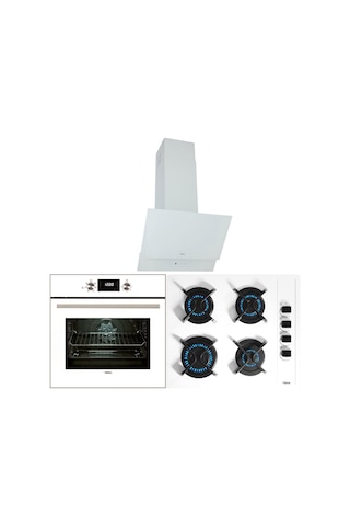 Teka HAK 625 BWH - GBC 64002 KBC WH - ATV 60 Ankastre Set Beyaz