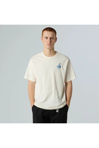 The North Face U Powder Days Relaxed S/s Tee-graphıc Erkek Tişört Nf0a8e4dqlı1 Nf0a8e4dqlı1 Bey Beyaz
