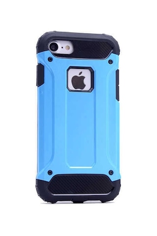 Noktaks - Apple Uyumlu iPhone 5 / 5s - Kılıf Çift Katman Zırh Tank Crash Military Kapak - Mavi