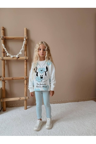 Miniko Kids Kız Çocuk Minnie Modelli Taytlı Takım Yeşil
