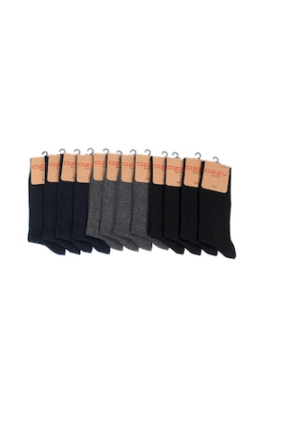 Ozzy Socks 12'Li Viskon Dikişsiz Erkek Soket Çorap 4 Mevsim-Std Siyah
