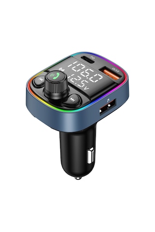 C87b Pd Qc3.0 Hızlı Şarj Cihazı Bluetooth 5.0 Fm Verici Eller Serbest Mp3 U Disk Araba Müzik Çalar Kiti