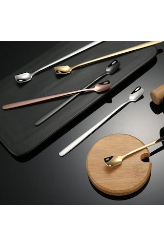 Gümüş İ Cafilas Cspoon Paslanmaz Çelik Uzun Kahve Çay Kaşığı Tatlı Karıştırma Kaşığı Kupa Kahve Çatal Bıçak Takımı Sofra Avrupa Tarzı