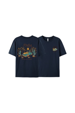 Startmore Y2k Vintage Tişört Tee Rodeg Batı Aşk Nazikçe Romantik Çöl Mavi