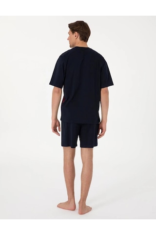 Pierre Cardin Erkek Kısa Kol 3'lü Şortlu Jakarlı Pijama Takım Kutulu Damat Çeyiz Set Bordo