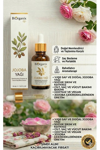 Life Saf Jojoba Yağı 20 Ml %100 Doğal Soğuk Sıkım, Cilt Ve Saç Nemlendirici Bakım Diğer