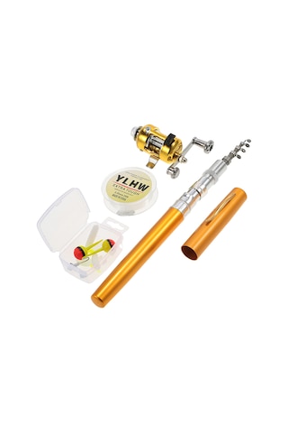 Qingmipy Alüminyum Minik Çubuk Balık Tutma Seti - 99cm Uzunluk, 1kg Yük Kapasitesi Çubuk + Makara + İp + Kutu