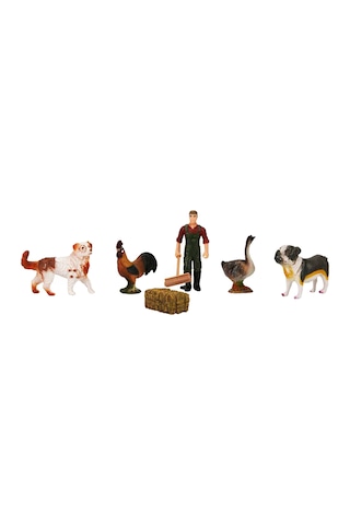 Farm World Çiftlik Hayvanları Seti Köpek Horoz Kaz Köpek