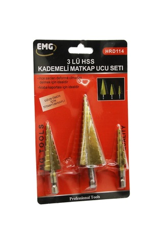 3 Parça Hss Kademeli Matkap Ucu Set 5580