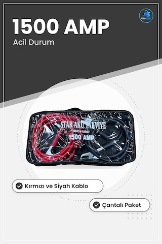 Akü Takviye Kablosu Amp Oto Araç Aksesuarı Acil Durum Çantalı Yar