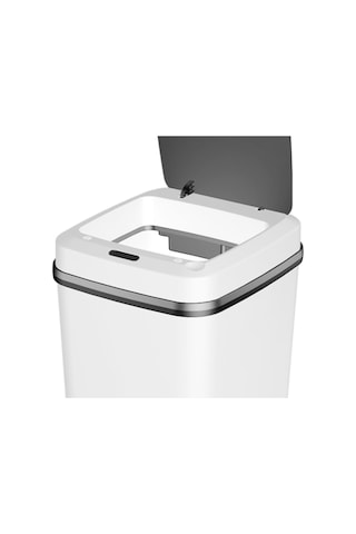 Qfdr Fotoselli Çöp Tenekesi Akıllı Indüksiyon Çöp Kutusu Yerden Beyaz