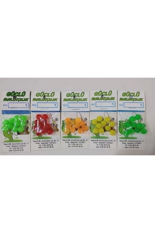 Fladen Renkli Silikon Boncuk 8mm 10 Lu Paket Renk:yeşil
