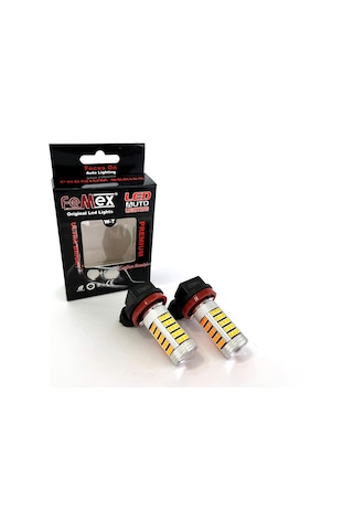 Femex Sis Led Ampul H8/11 2835 Chip Led Ampul Turuncu Ultra Parlak Mercekli
