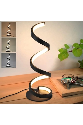 Özel Tasarım Kıvrımlı Spiral Gece Lambası Led 3 Farklı Işık Modu Yatak Oturma Odası Düşük Enerji Çok Renkli