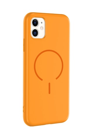 Apple Uyumlu iPhone 11 Kılıf M-safe Şarj Özellikli Sys Meta Kapak - Mürdüm Mürdüm