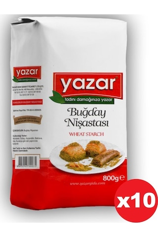 Yazar Buğday Nişastası 10 x 800 G