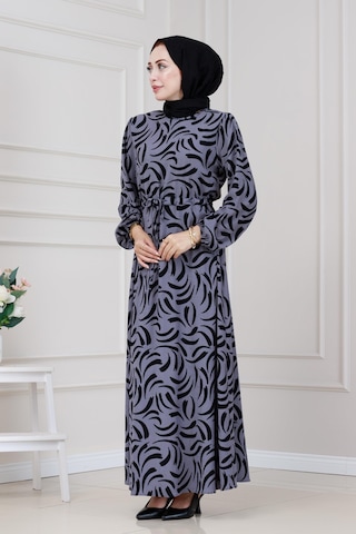 Sevitli Beli Tünelli Karin Elbise-gri-5333 Gri
