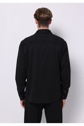 Colins Regular Fit Erkek Siyah Shacket Cl1075640 Q1.v2 Blk Siyah