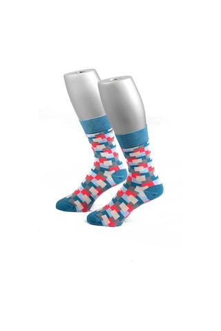 Ozzy Socks Frame Desenli Çorap Çok Renkli