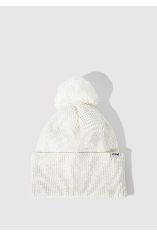 Mavi - Ponponlu Detaylı Ekru Bere 1912689-34523 Ekru