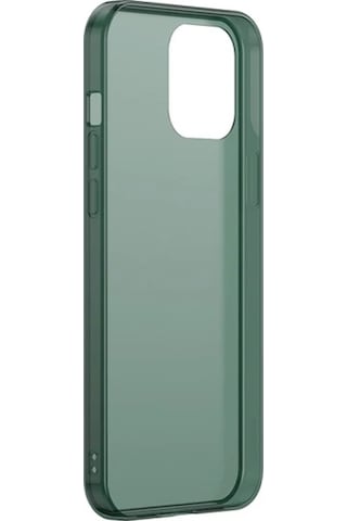 Baseus Frosted Glass Apple iPhone Uyumlu iPhone 12 -12 Pro 6.1inch Shockproof Koruyucu Kılıf- 5775 Yeşil