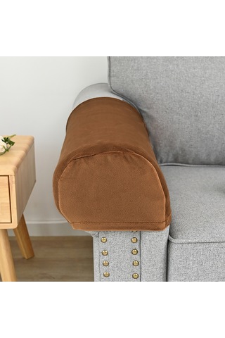 Xiyyadms Ev Kullanıma İçin Polyester Kumaşlı, Yıkanabilir, Kayma Engellli, Dört Mevsim Uygun, Esnek Koltuk Sandalye Kol Koruması 1 Çift - Develi Renk + 10 Adet Çivi Haki