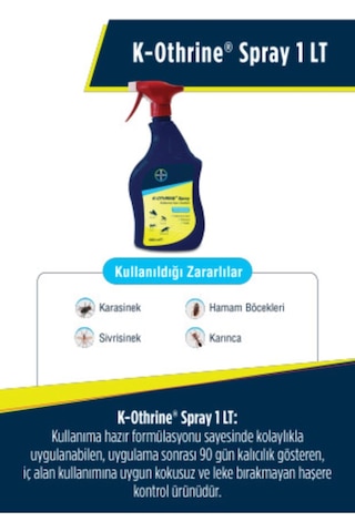 Bayer K Othrine Al Böcek 1000 Ml
