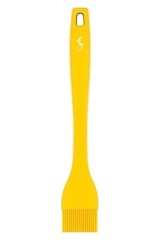 Lurch - Platin Silikon Pasta Fırçası 25,5 Cm Sarı - Yanmaz, Yapışmaz, Bükülmez, Çizmez, Tat Ve Koku Bırakmaz - 240051 Sarı - Pembe
