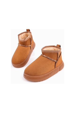 Muggo Dippery Çocuk Kalın Taban İçi Tüylü Günlük Mini Yarım Bot Taba