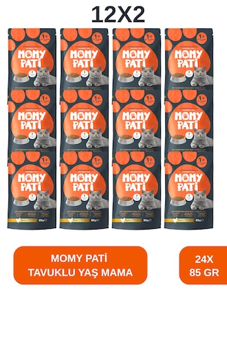 Tavuklu Yaş Kedi Maması 85 Gr X 24 Adet Yetişkin Kediler İçin