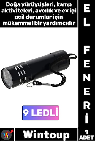 Fener Profesyonel Kamp Outdoor Avcılık Balıkçı Deprem Acil Durum Piknik Güçlü Aydınlatma Sunan Komp