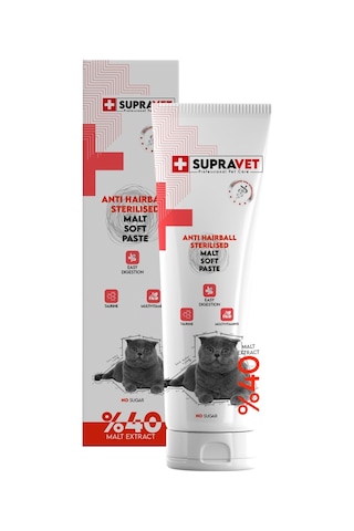 Supravet Kısırlaştırılmış Kediler İçin Multivitamin Malt Macun 100 G