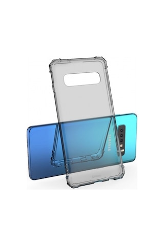 Blogy Galaxy S10 İle Uyumlu Crystal Fit Kılıf Smoke Black