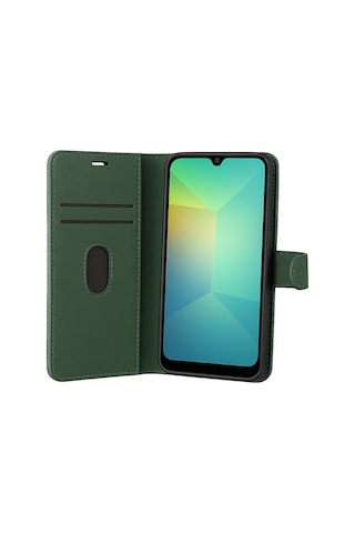 Samsung Galaxy A17 5g Uyumlu Kapaklı Cüzdanlı Kartvizitli Telefon Kılıfı Deri Cüzdan Yeşil